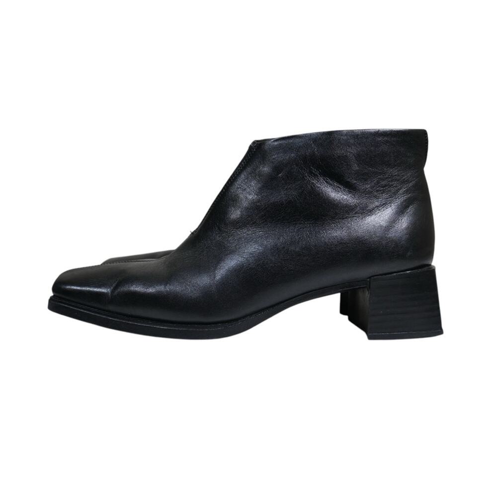 Rieker Sleek Black Leather Booties